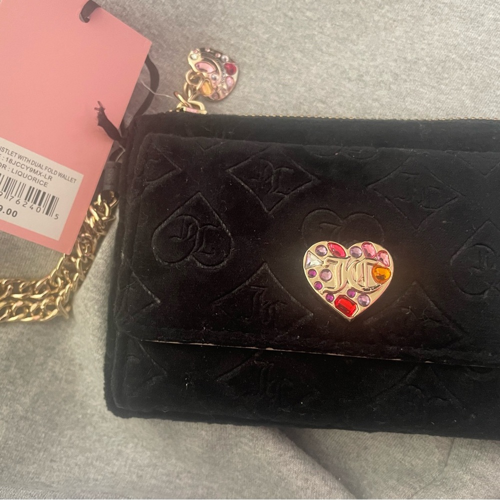 Juicy couture glitz out wristlet with dual fold wallet